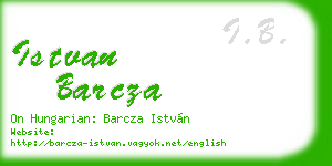 istvan barcza business card