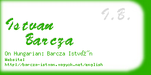 istvan barcza business card